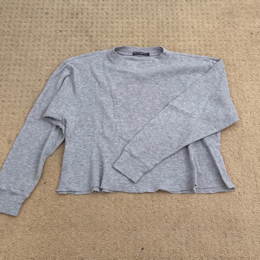 Brandy Melville Thermal Lang-Sleeve Crop